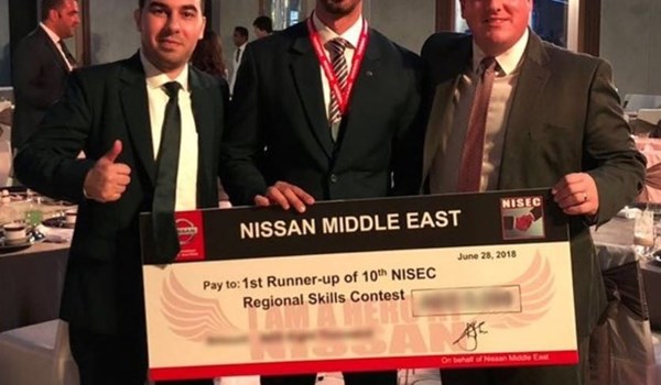  بلال جافيد يفوز بالمركز الثاني في مسابقة نيسان الشرق الأوسط للمهارات