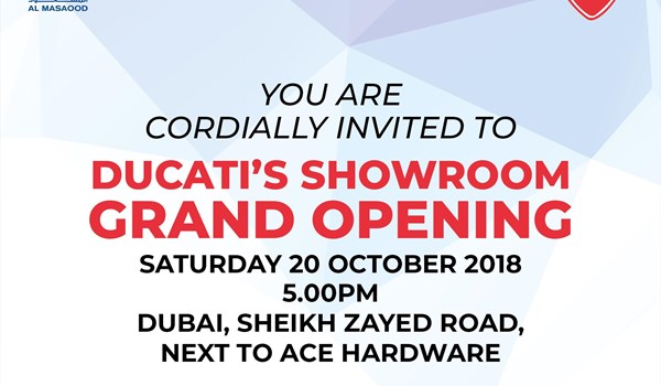 Ducati showroom grand opening in sheikh zayed road 