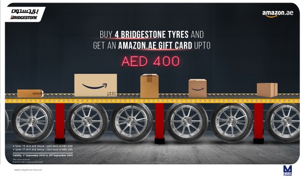 Want to own Amazon gift cards for free? Buy Bridgestone tyres today