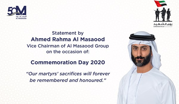 Al Masaood Vice Chairman recalls sacrifices of Emirati martyrs during Commemoration Day 