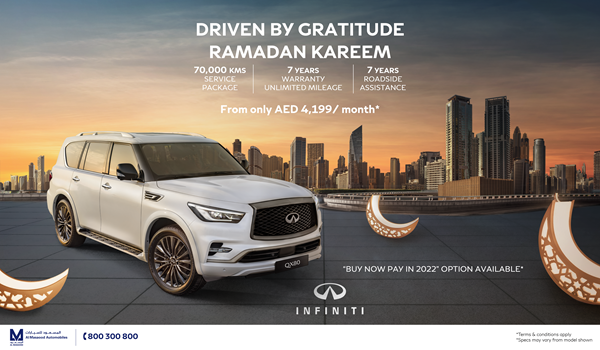 Driven by Gratitude, INFINITI Presents Ramadan Offers 