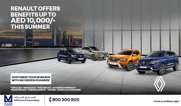  Benefits Up to AED 10,000 With Renault Abu Dhabi This Summer