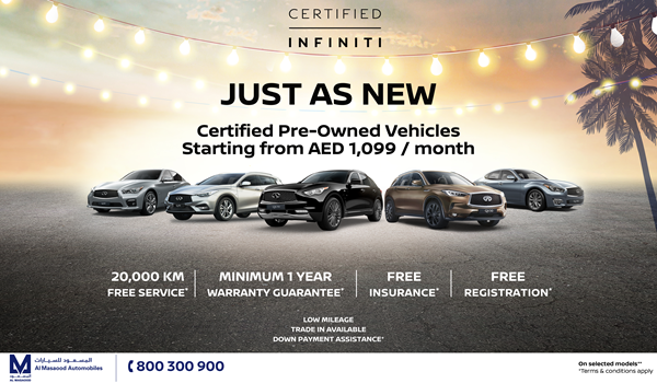 Explore INFINITI’s  Range Of Certified Pre-Owned Vehicles