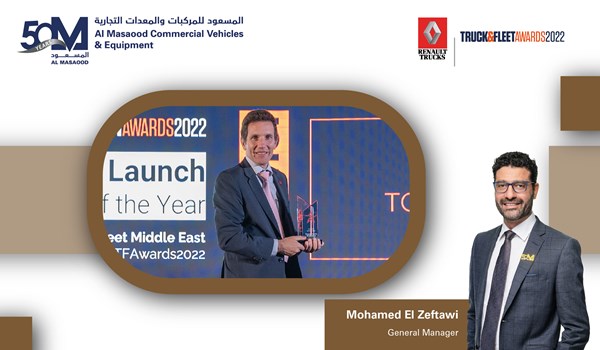 Renault Trucks Middle East wins in the 'Middle East Launch of the Year' category of the Truck and Fleet Awards 2022