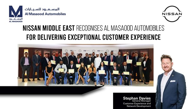 Nissan Middle East Recognises Al Masaood Automobiles for Delivering Exceptional Customer Experience 