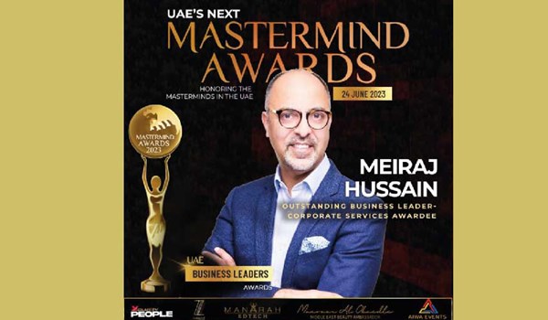 Meiraj Hussain, Group Head of Corporate Support, Named the UAE’s Next Mastermind Awards 2023