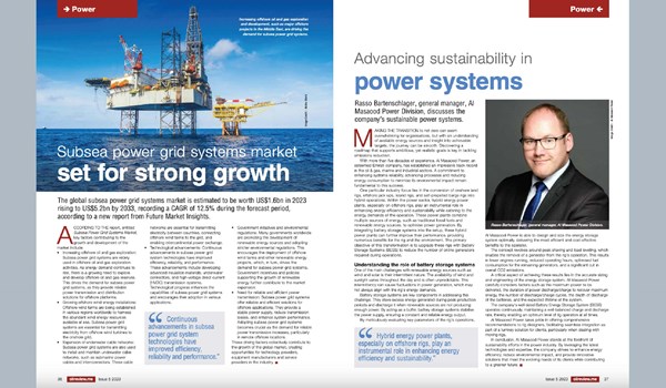 Exclusive Interview with Rasso Bartenschlager, General Manager of Al Masaood Power Division in Oil Review Middle East Magazine